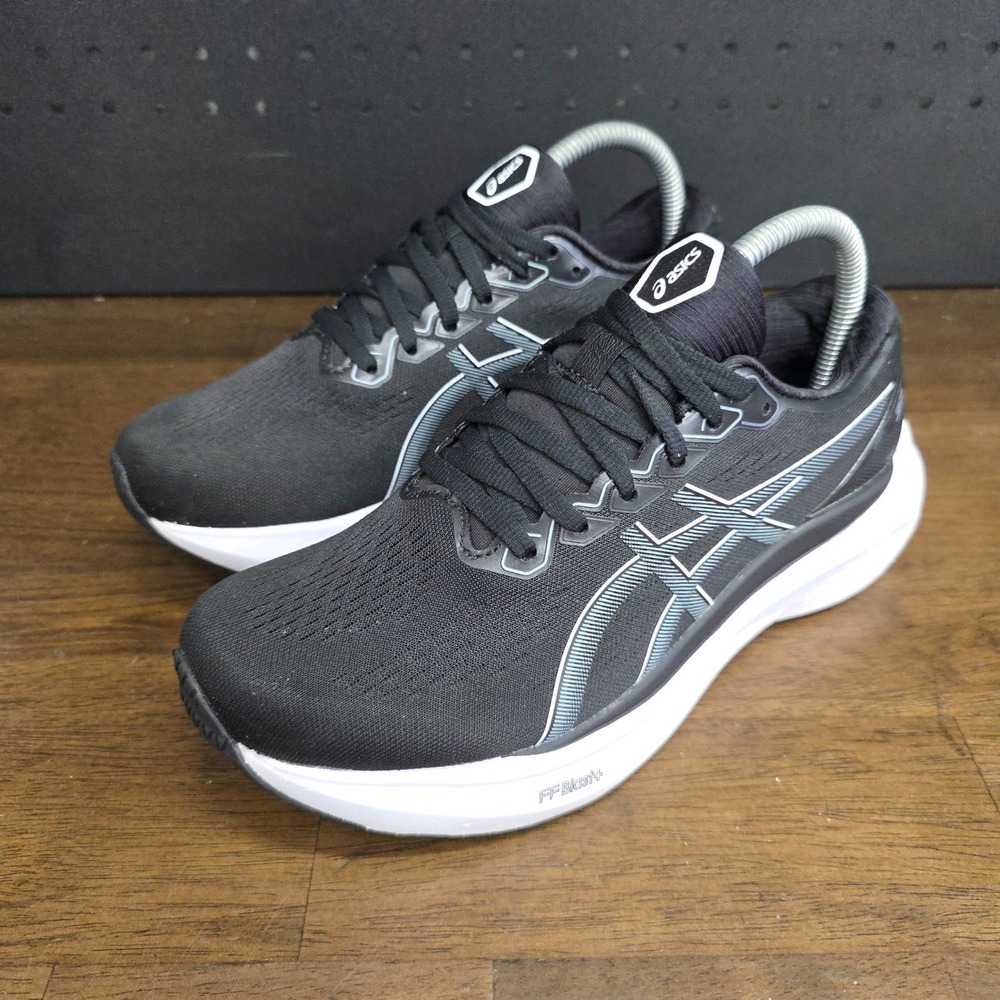 Asics Gel-Kayano 30 Running Shoes Womens 7.5 Black White 1012B357 READ